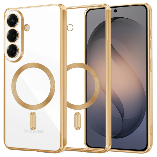 Husa MagSafe pentru Samsung Galaxy S26, Techsuit, Luxury Crystal, Aurie