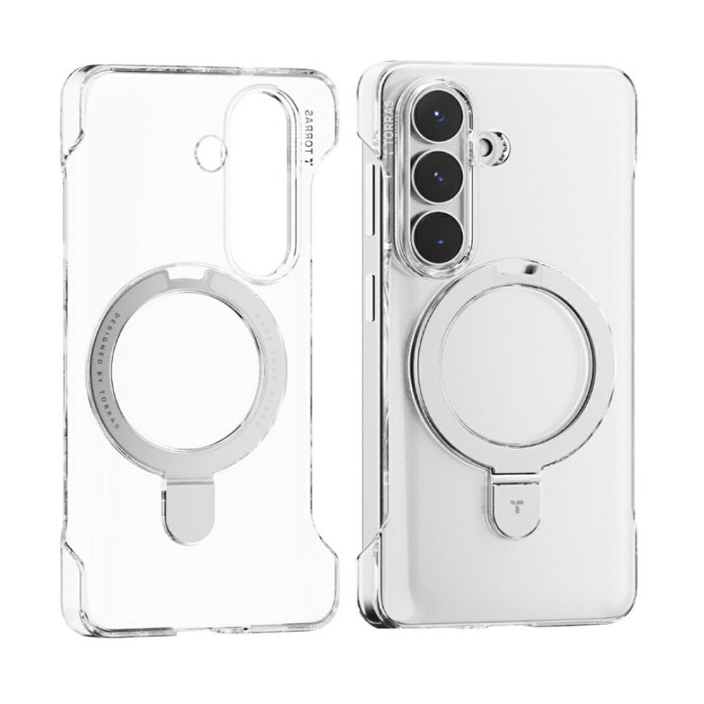 Husa MagSafe pentru Samsung Galaxy S26 S942, Torras, Ostand Slim, Transparenta