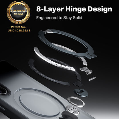 Husa MagSafe pentru Samsung Galaxy S26 S942, Torras, Ostand Spin, Neagra