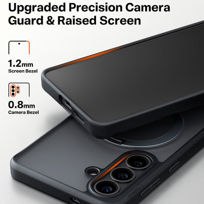 Husa MagSafe pentru Samsung Galaxy S26 S942, Torras, Ostand Spin, Neagra