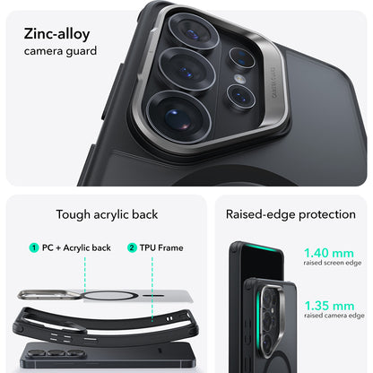 Husa MagSafe pentru Samsung Galaxy S26 Ultra, ESR, Classic Hybrid Kickstand, Neagra Satinata