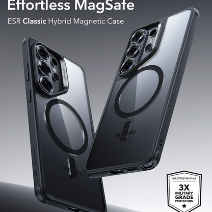Husa MagSafe pentru Samsung Galaxy S26 Ultra, ESR, Classic Hybrid, Neagra Transparenta