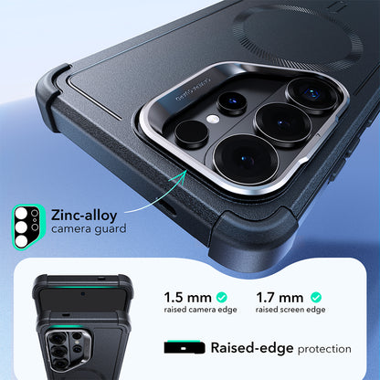 Husa MagSafe pentru Samsung Galaxy S26 Ultra, ESR, Cyber Armor Kickstand, Albastra