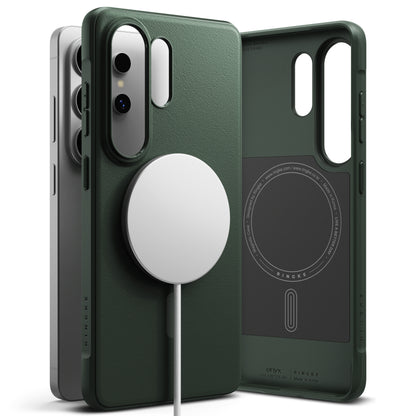 Husa MagSafe pentru Samsung Galaxy S26 Ultra, Ringke, Onyx, Verde Inchis