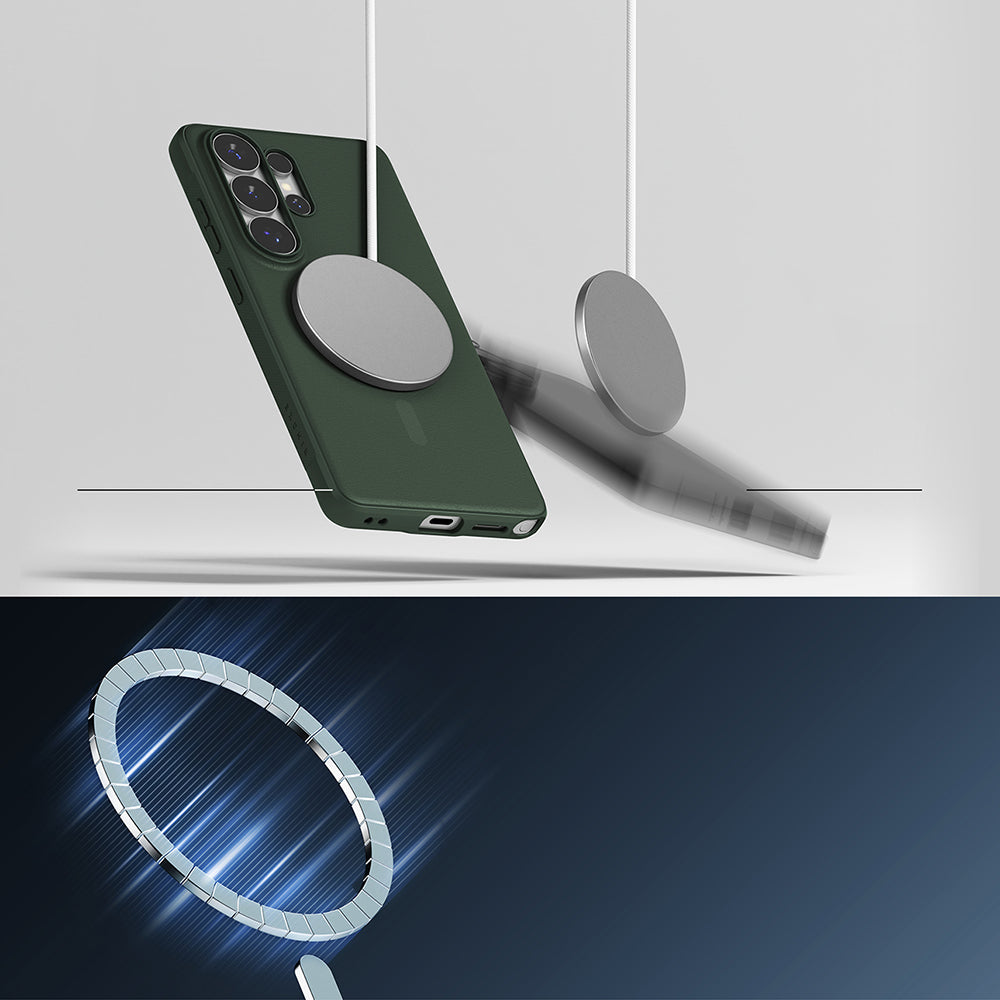 Husa MagSafe pentru Samsung Galaxy S26 Ultra, Ringke, Onyx, Verde Inchis