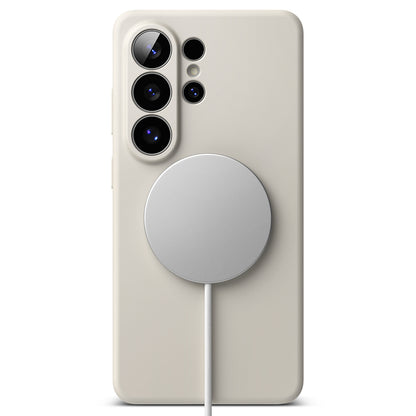 Husa MagSafe pentru Samsung Galaxy S26 Ultra, Ringke, Silicone, Crem