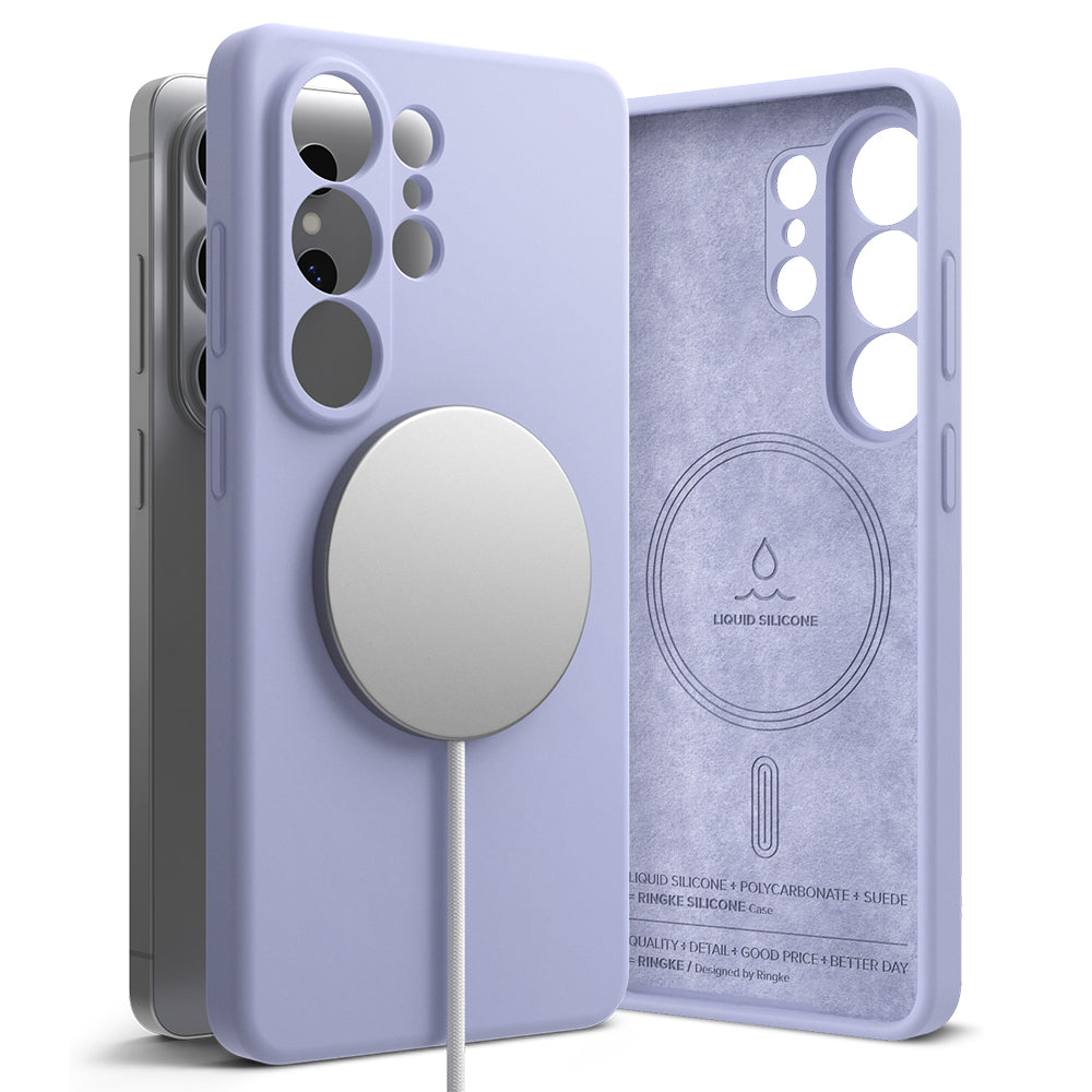 Husa MagSafe pentru Samsung Galaxy S26 Ultra, Ringke, Silicone, Mov