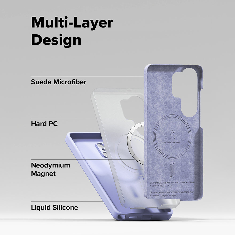 Husa MagSafe pentru Samsung Galaxy S26 Ultra, Ringke, Silicone, Mov