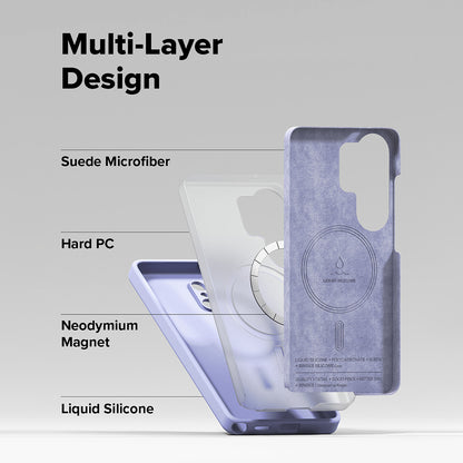 Husa MagSafe pentru Samsung Galaxy S26 Ultra, Ringke, Silicone, Mov