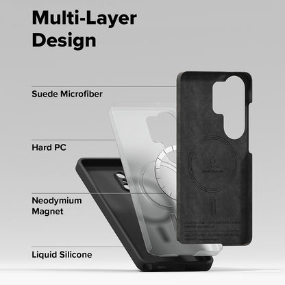 Husa MagSafe pentru Samsung Galaxy S26 Ultra, Ringke, Silicone, Neagra