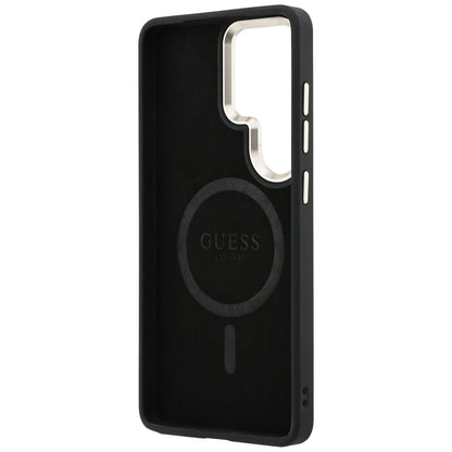 Husa MagSafe pentru Samsung Galaxy S26 Ultra S948, Guess, 4G Embossed Ring, Albastra