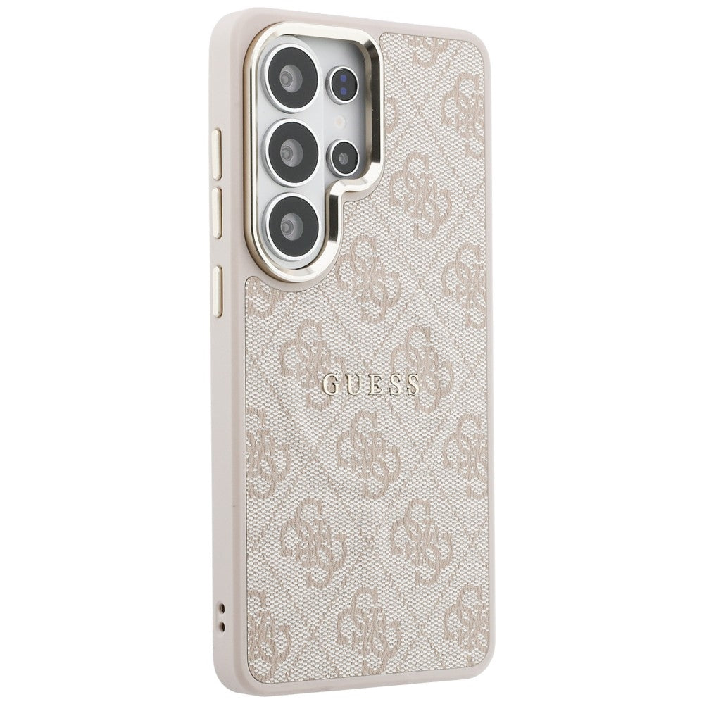 Husa MagSafe pentru Samsung Galaxy S26 Ultra S948, Guess, 4G Embossed Ring, Roz