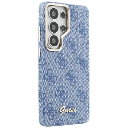 Husa MagSafe pentru Samsung Galaxy S26 Ultra S948, Guess, 4G Script Logo, Albastra