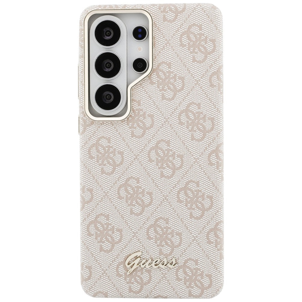 Husa MagSafe pentru Samsung Galaxy S26 Ultra S948, Guess, 4G Script Logo, Roz