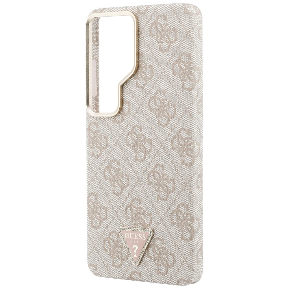 Husa MagSafe pentru Samsung Galaxy S26 Ultra S948, Guess, 4G Triangle Logo, Roz