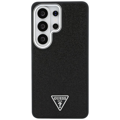Husa MagSafe pentru Samsung Galaxy S26 Ultra S948, Guess, Fixed Glitter Triangle Logo, Neagra
