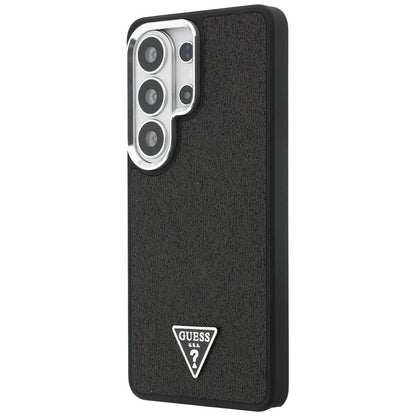 Husa MagSafe pentru Samsung Galaxy S26 Ultra S948, Guess, Fixed Glitter Triangle Logo, Neagra