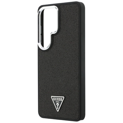 Husa MagSafe pentru Samsung Galaxy S26 Ultra S948, Guess, Fixed Glitter Triangle Logo, Neagra