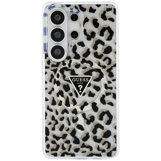 Husa MagSafe pentru Samsung Galaxy S26 Ultra S948, Guess, IML Leopard Pattern, Neagra