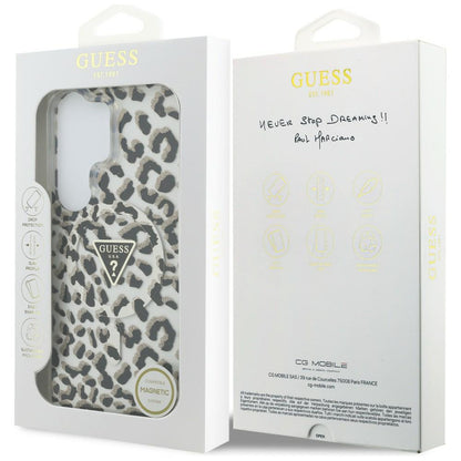 Husa MagSafe pentru Samsung Galaxy S26 Ultra S948, Guess, IML Leopard Pattern, Neagra