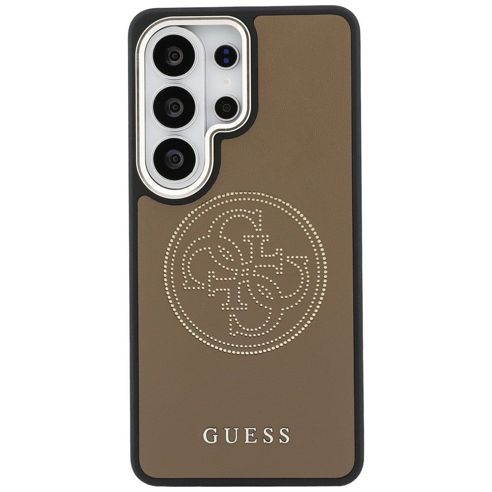 Husa MagSafe pentru Samsung Galaxy S26 Ultra S948, Guess, Perforated Logo, Maro