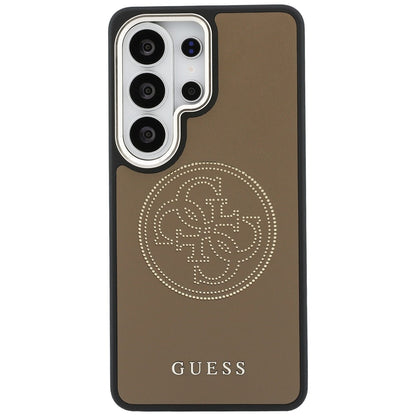 Husa MagSafe pentru Samsung Galaxy S26 Ultra S948, Guess, Perforated Logo, Maro