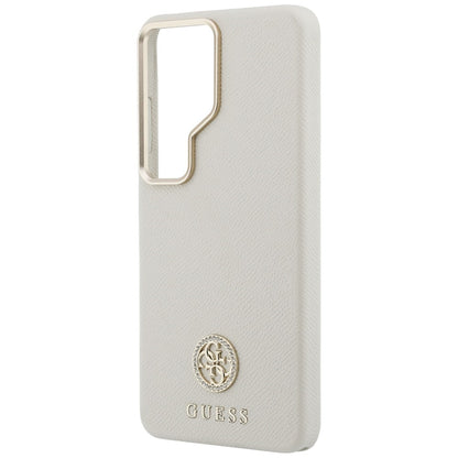 Husa MagSafe pentru Samsung Galaxy S26 Ultra S948, Guess, Rhinestone Round Logo, Bej