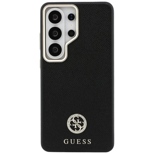 Husa MagSafe pentru Samsung Galaxy S26 Ultra S948, Guess, Rhinestone Round Logo, Neagra