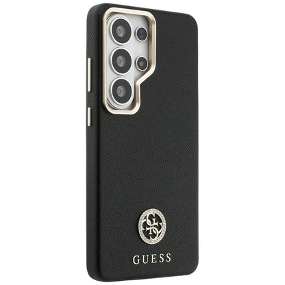 Husa MagSafe pentru Samsung Galaxy S26 Ultra S948, Guess, Rhinestone Round Logo, Neagra