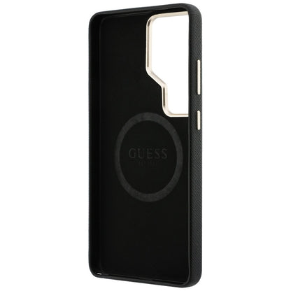 Husa MagSafe pentru Samsung Galaxy S26 Ultra S948, Guess, Rhinestone Round Logo, Neagra