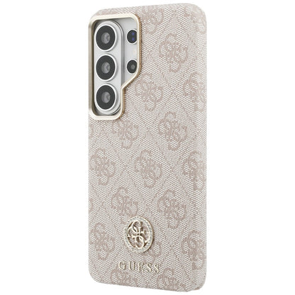 Husa MagSafe pentru Samsung Galaxy S26 Ultra S948, Guess, Rhinestone Round Logo, Roz