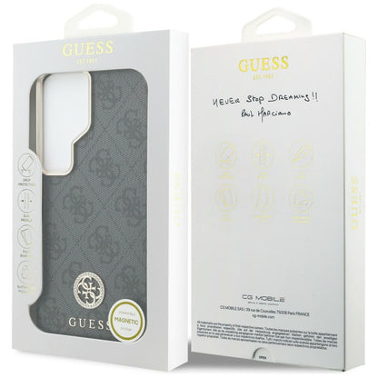 Husa MagSafe pentru Samsung Galaxy S26 Ultra S948, Guess, Strass Round Logo, Neagra