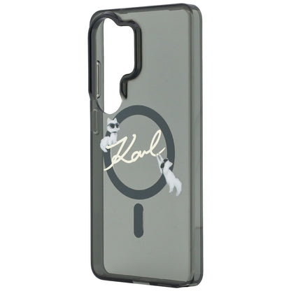 Husa MagSafe pentru Samsung Galaxy S26 Ultra S948, Karl Lagerfeld, IML Choupette Karl Script Logo, Neagra
