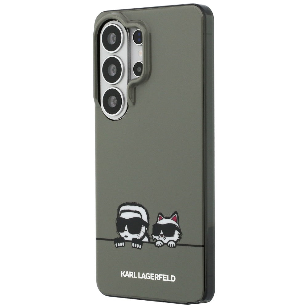 Husa MagSafe pentru Samsung Galaxy S26 Ultra S948, Karl Lagerfeld, IML Karl & Choupette Peekaboo Logo, Neagra