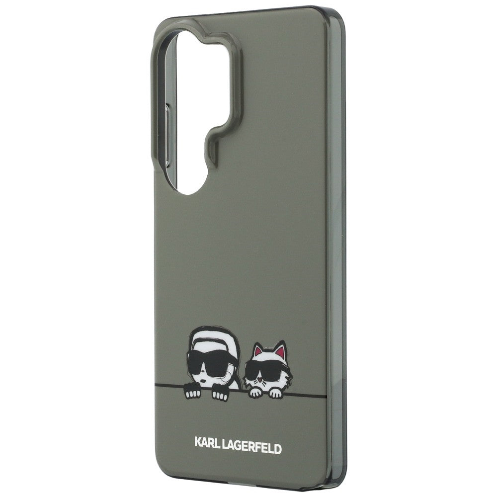 Husa MagSafe pentru Samsung Galaxy S26 Ultra S948, Karl Lagerfeld, IML Karl & Choupette Peekaboo Logo, Neagra