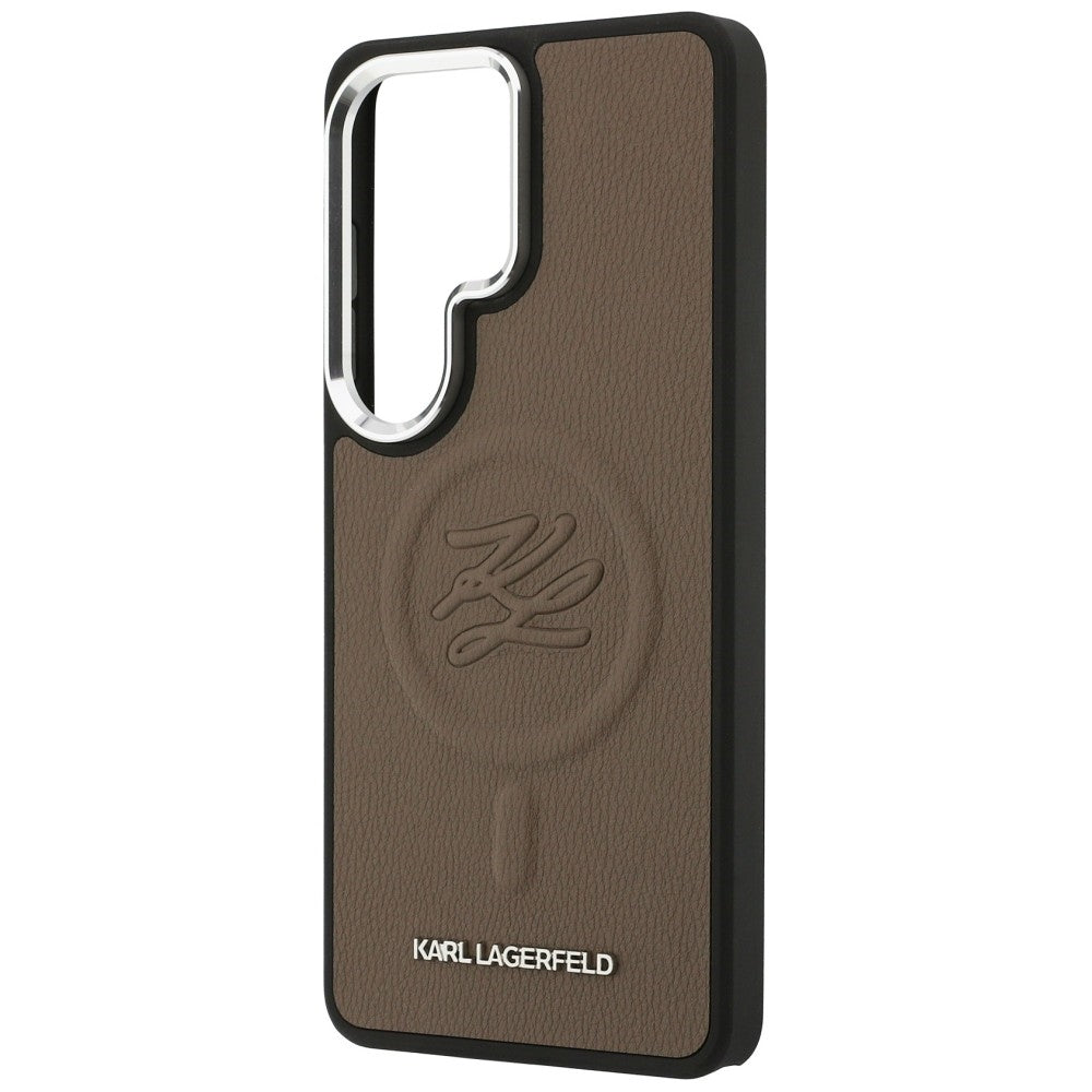Husa MagSafe pentru Samsung Galaxy S26 Ultra S948, Karl Lagerfeld, Initial Logo Debossed, Maro