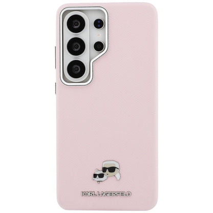 Husa MagSafe pentru Samsung Galaxy S26 Ultra S948, Karl Lagerfeld, Karl & Choupette Head's Pin, Roz