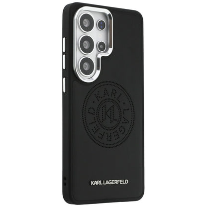 Husa MagSafe pentru Samsung Galaxy S26 Ultra S948, Karl Lagerfeld, Karl Round Point Logo, Neagra