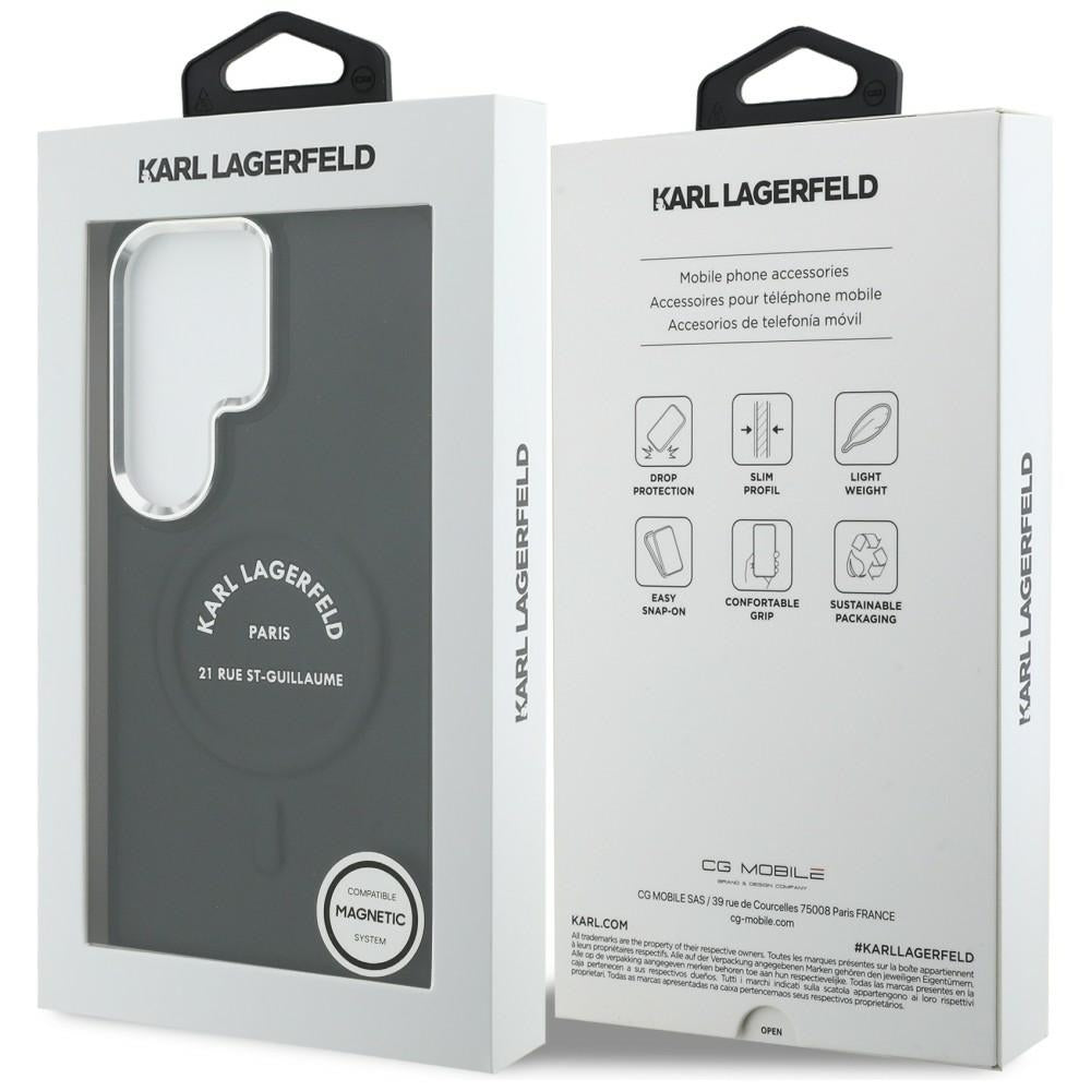 Husa MagSafe pentru Samsung Galaxy S26 Ultra S948, Karl Lagerfeld, Karl RSG Logo, Neagra