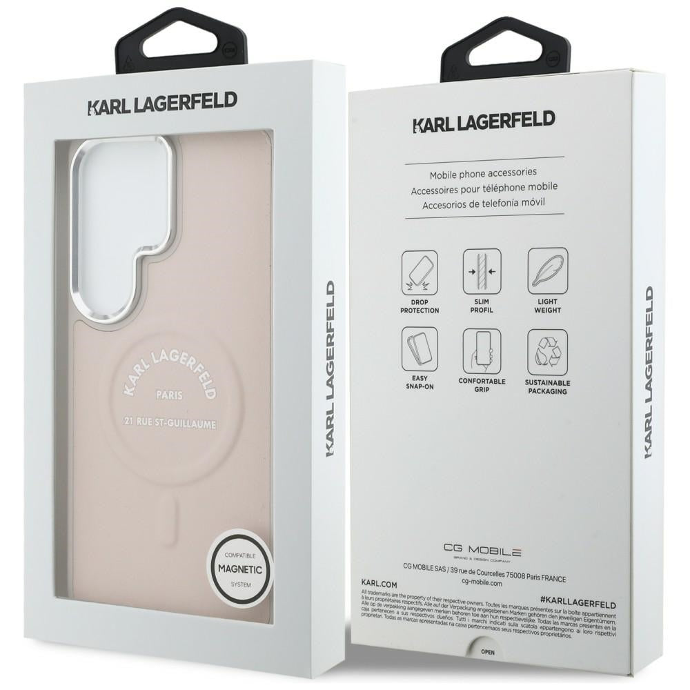 Husa MagSafe pentru Samsung Galaxy S26 Ultra S948, Karl Lagerfeld, Karl RSG Logo, Roz