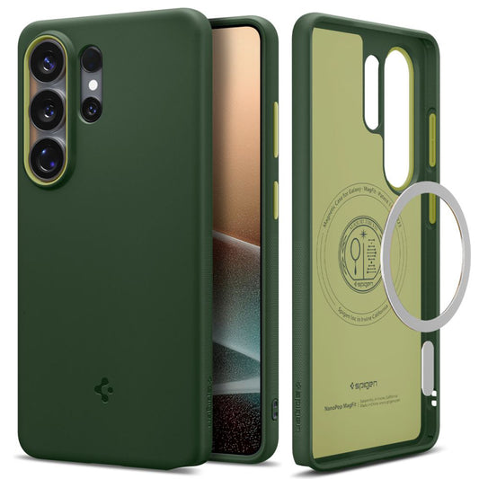 Husa MagSafe pentru Samsung Galaxy S26 Ultra S948, Spigen, Caseology Nano Pop, Verde ACS11039