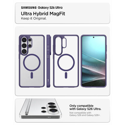 Husa MagSafe pentru Samsung Galaxy S26 Ultra S948, Spigen, Ultra Hybrid, Mov Inchis ACS11208