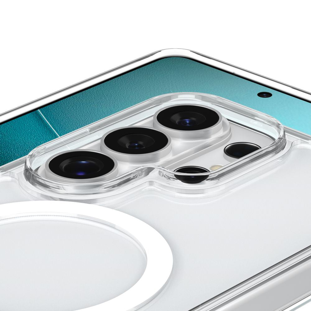 Husa MagSafe pentru Samsung Galaxy S26 Ultra S948, Spigen, Ultra Hybrid S, Transparenta Alba ACS11032