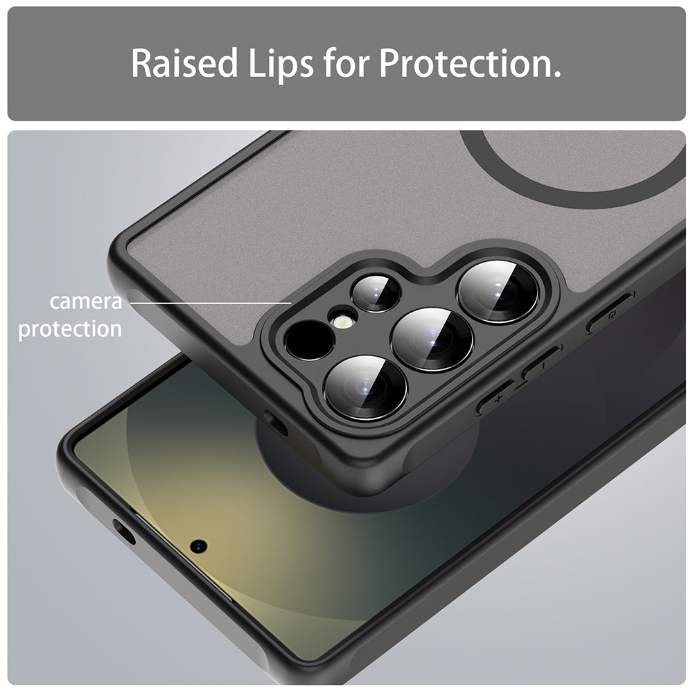 Husa MagSafe pentru Samsung Galaxy S26 Ultra S948, Techsuit, HaloFrost II (Individual Camera Cutouts), Neagra