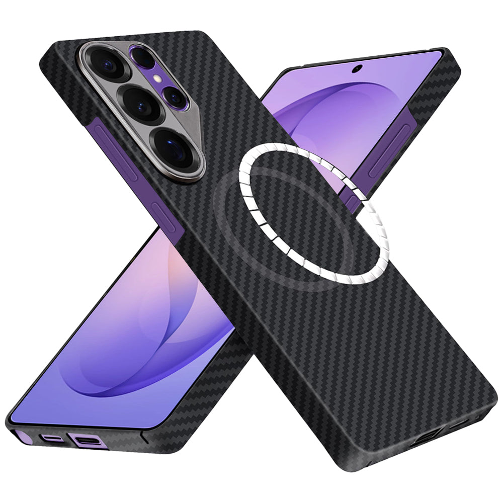 Husa MagSafe pentru Samsung Galaxy S26 Ultra, Techsuit, Aramid Fiber, Neagra