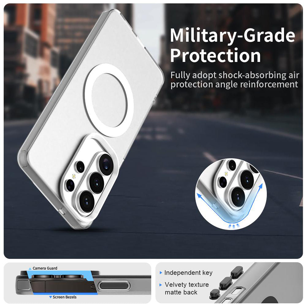 Husa MagSafe pentru Samsung Galaxy S26 Ultra, Techsuit, CandyCase, Alba