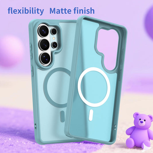 Husa MagSafe pentru Samsung Galaxy S26 Ultra, Techsuit, HaloFrost II, Verde Deschis