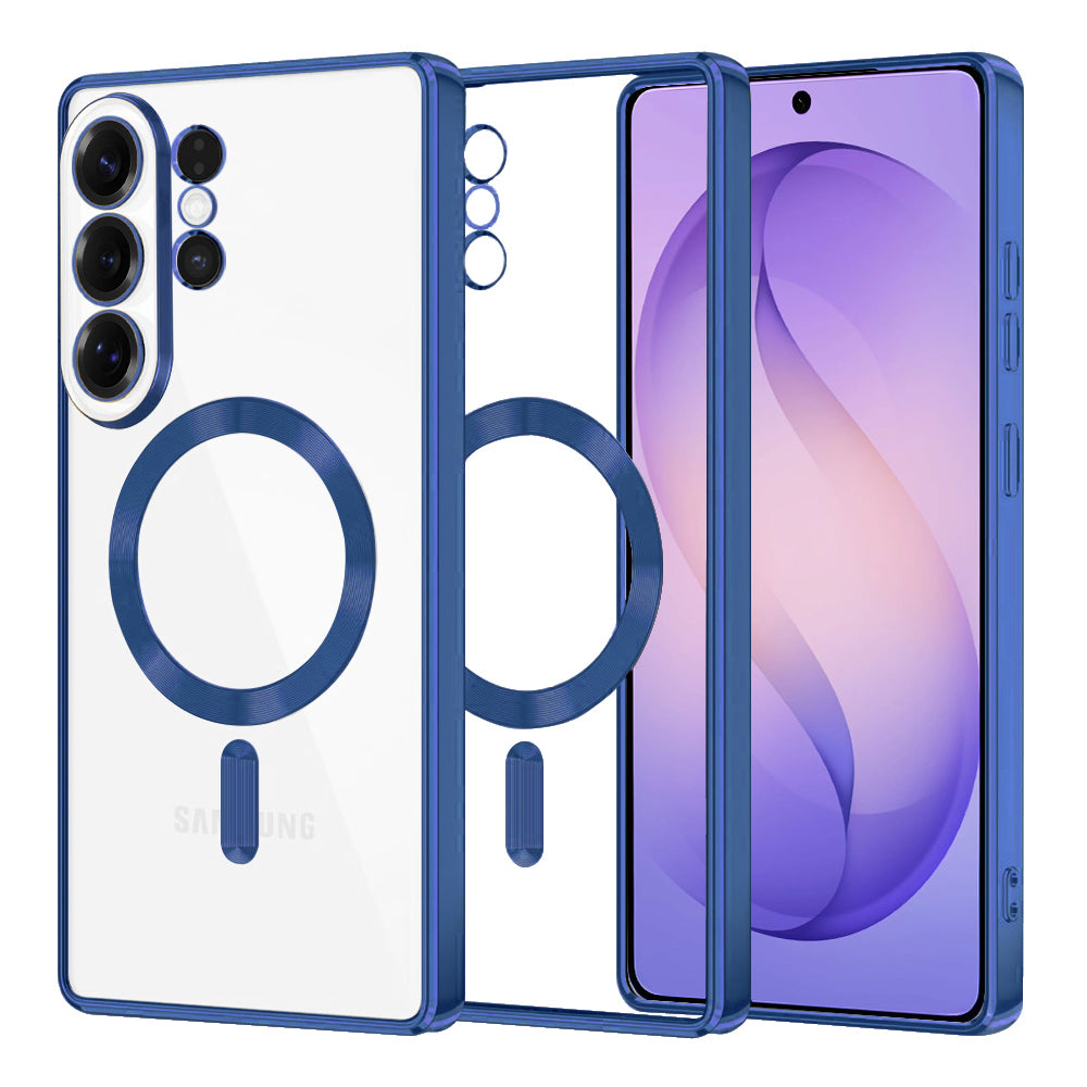 Husa MagSafe pentru Samsung Galaxy S26 Ultra, Techsuit, Luxury Crystal, Albastra Inchis