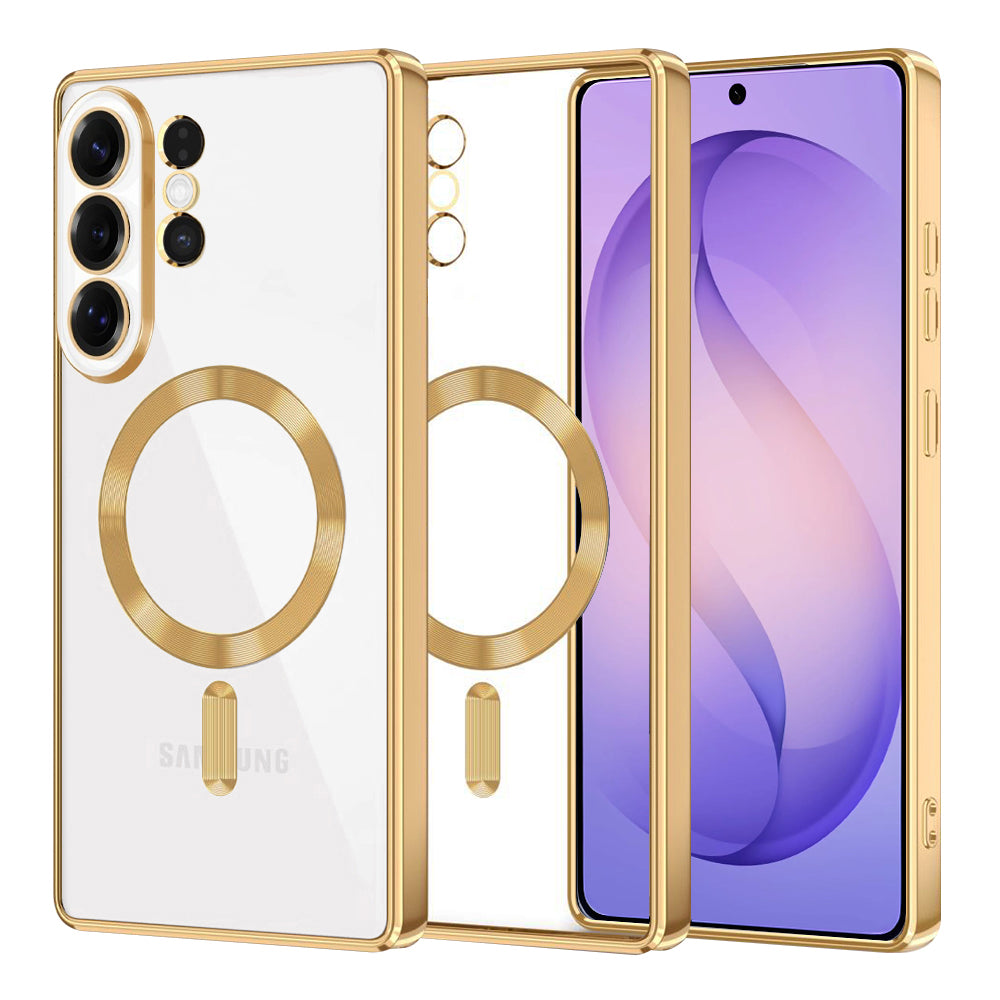 Husa MagSafe pentru Samsung Galaxy S26 Ultra, Techsuit, Luxury Crystal, Aurie