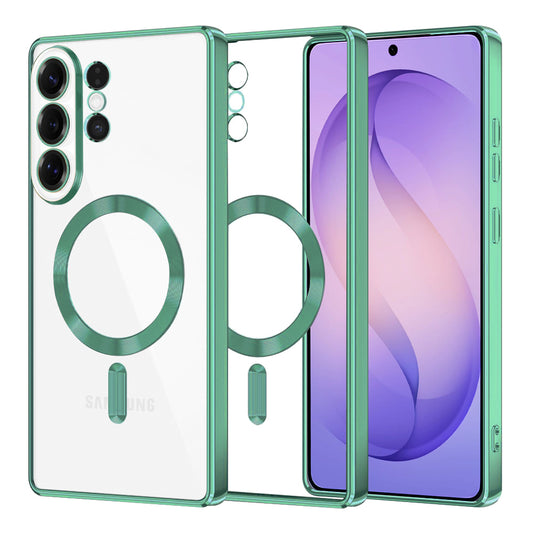 Husa MagSafe pentru Samsung Galaxy S26 Ultra, Techsuit, Luxury Crystal, Verde Deschis